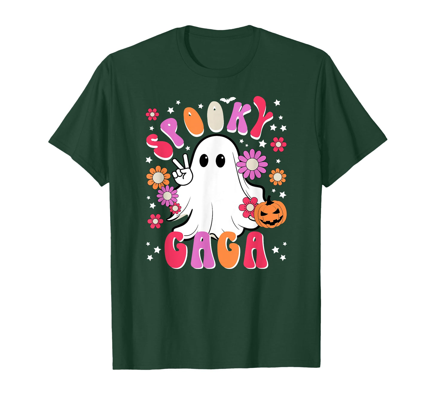 Spooky Gaga Grandma Halloween Gaga Grandmother Groovy T-Shirt
