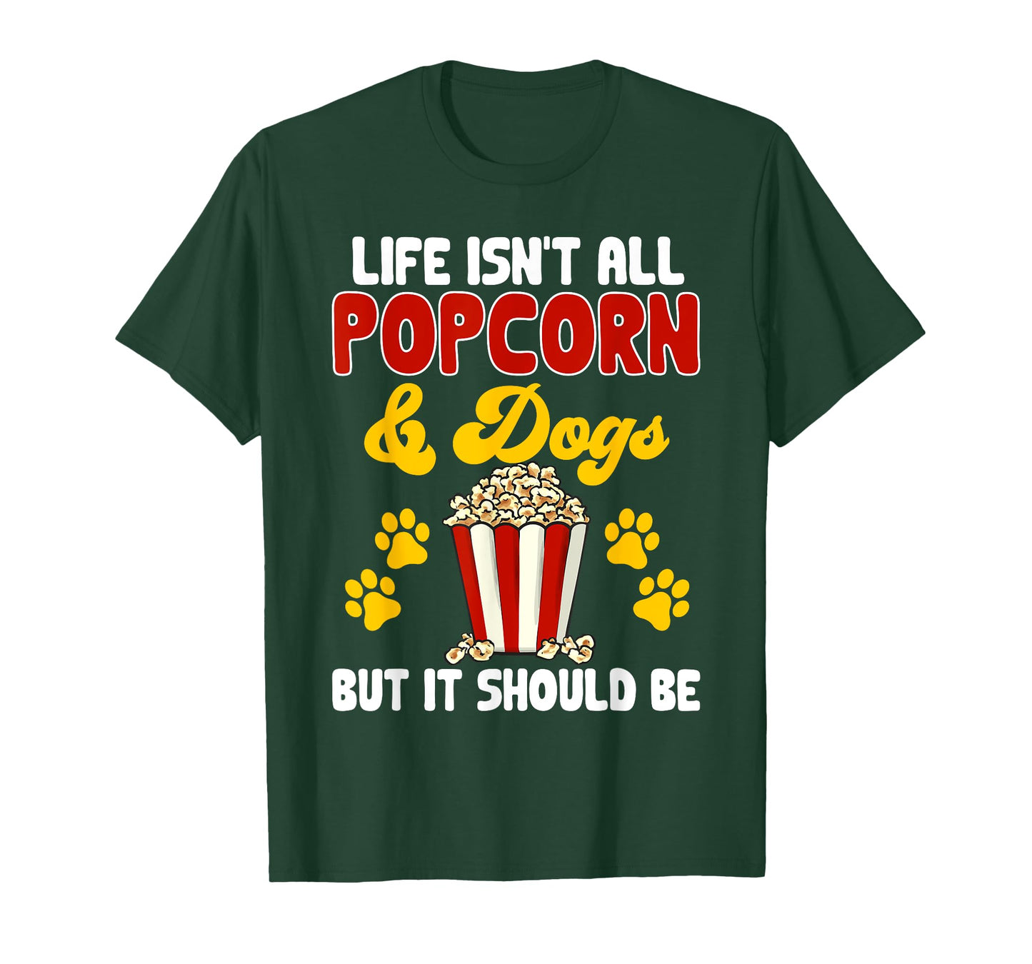 Popcorn Movie Night Snack Dogs Popcorn T-Shirt