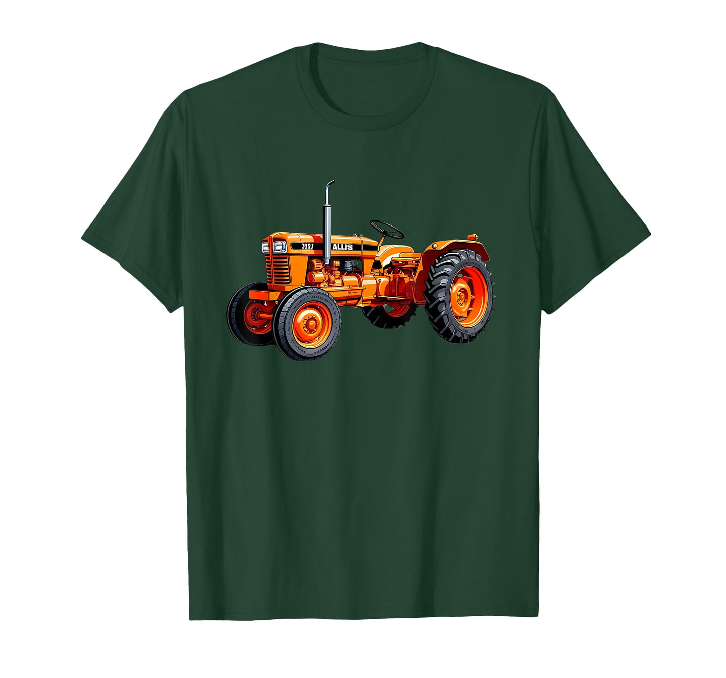 Classic Orange Tractor Retro Farming Design T-Shirt