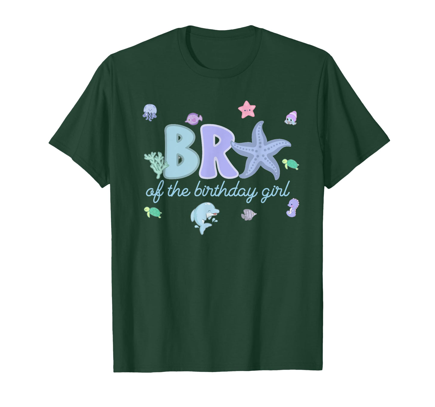 Bro of The Birthday Girl ONE-der The Sea Birthday Toddler T-Shirt