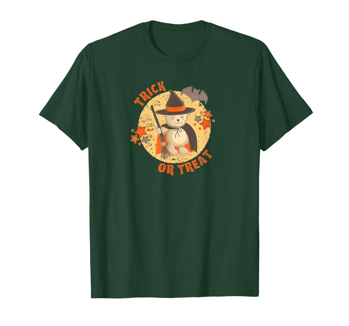 Cute Trick or Treat Witch Warlock Bear T-Shirt