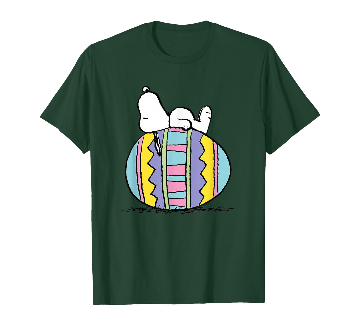 Snoopy - Laying on Easter Egg T-Shirt