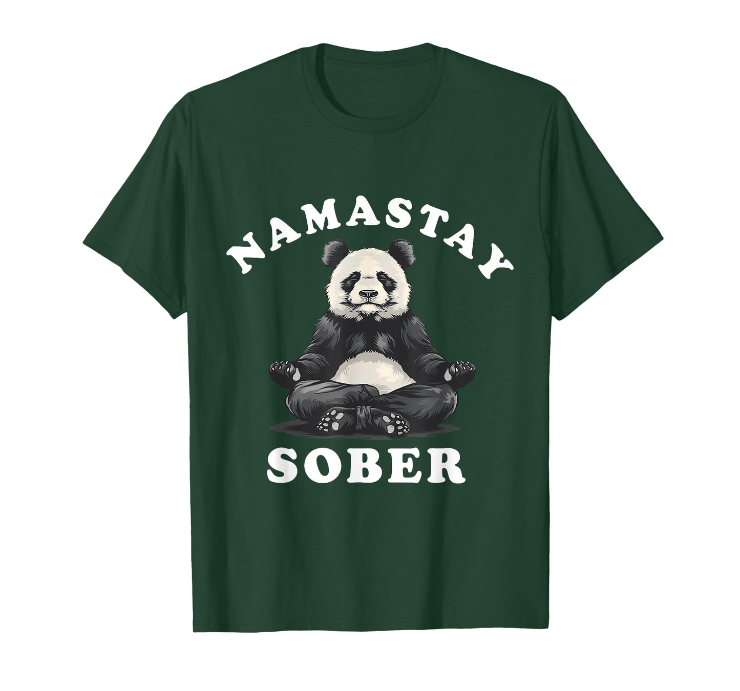 Namastay Sober Bear NA AA Alcoholics Anonymous Buddha T-Shirt