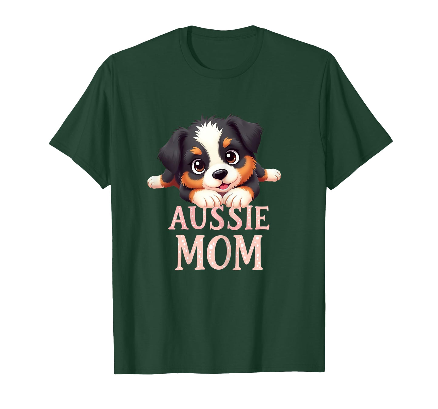 Aussie Mom Dog Australian Shepherd Mama Cute Puppy T-Shirt for Women