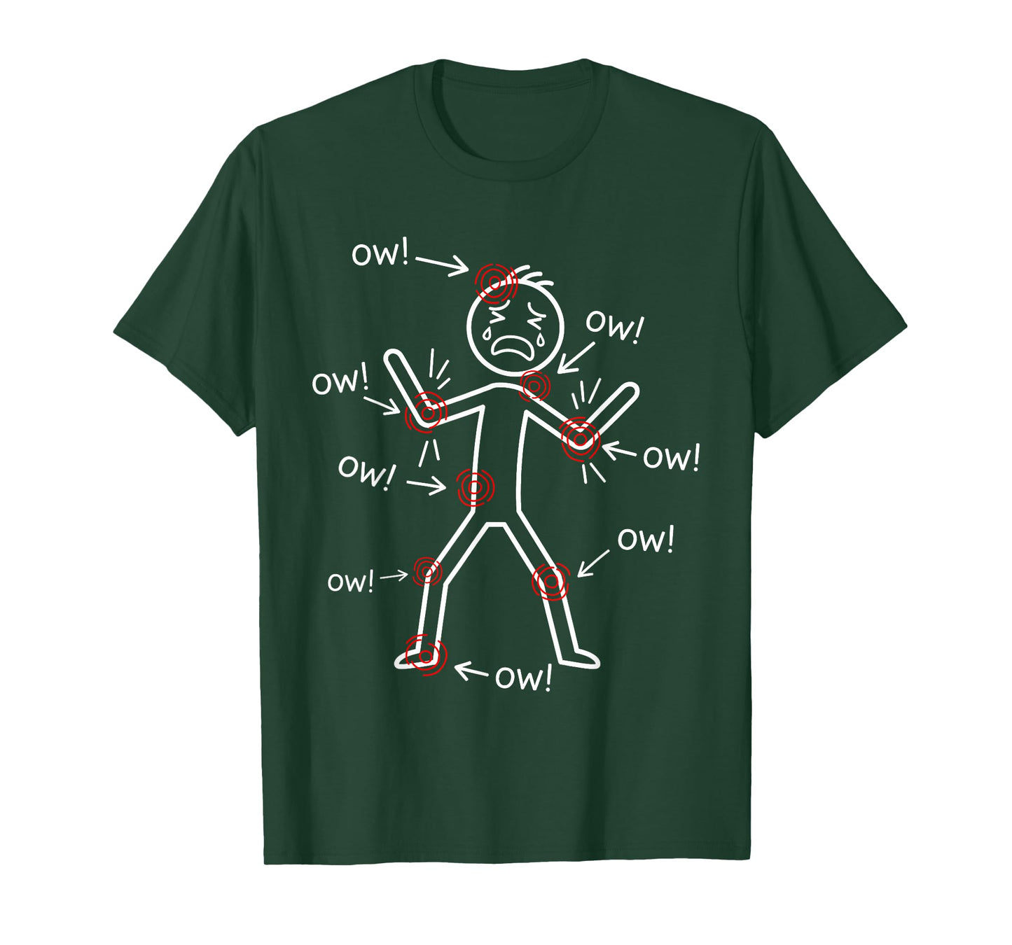 Ow Ow Ow Ow Funny Funny Chronic Pain Awareness Humor Sketch T-Shirt