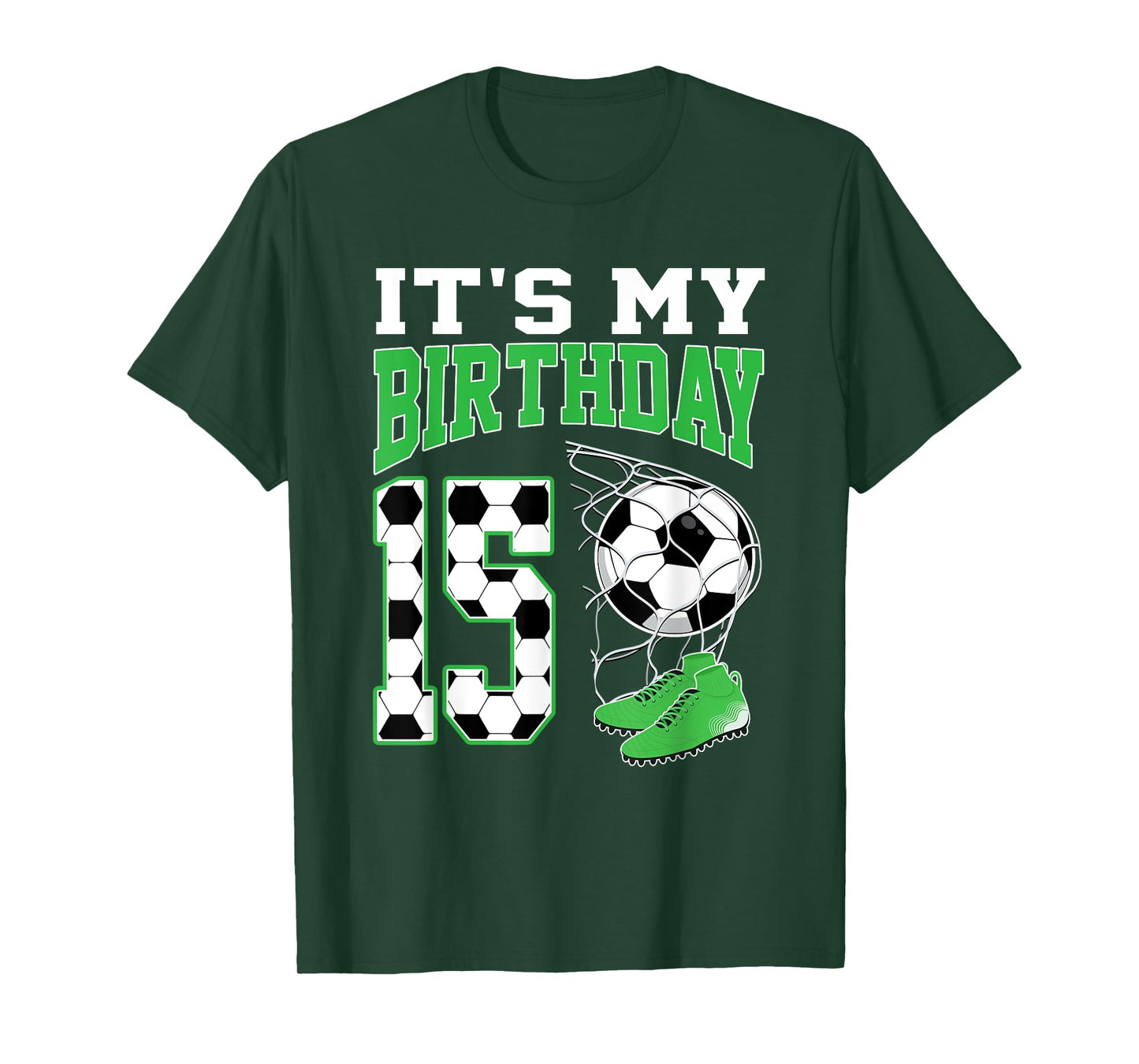 It's My 15th Birthday Soccer Party 15 Year Old Boy T-Shirt
