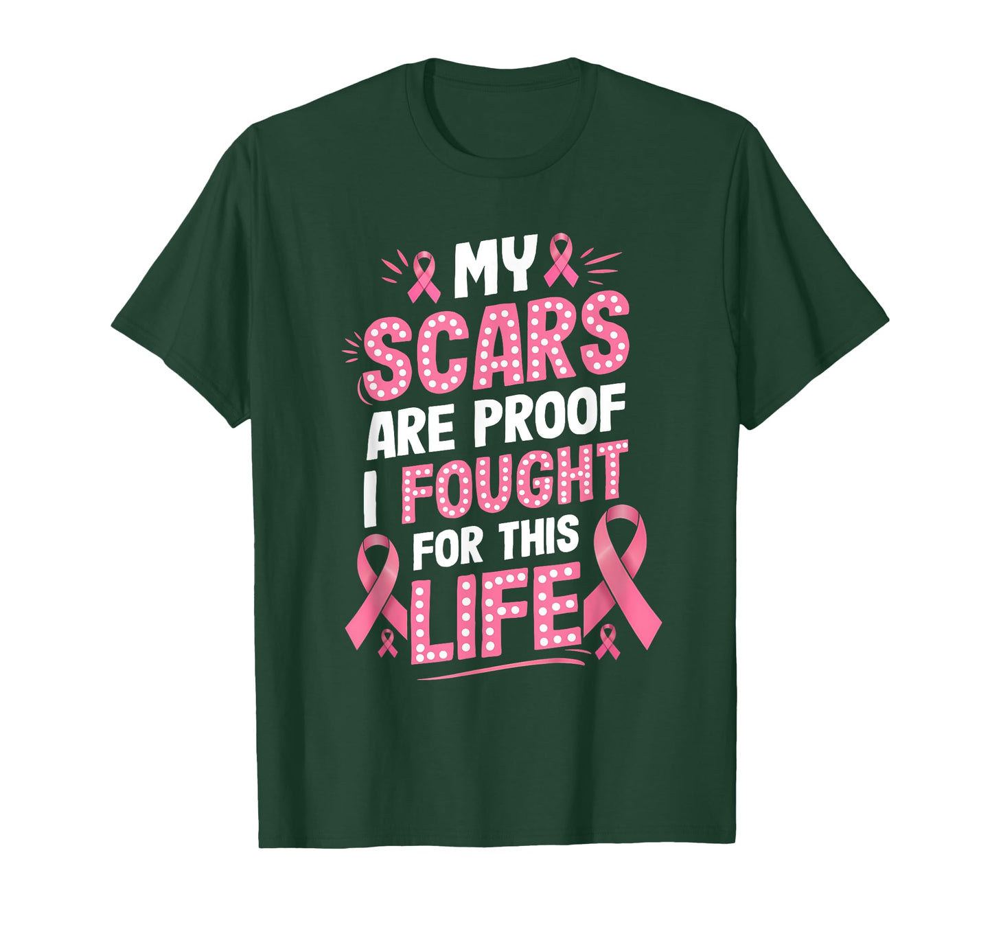 Scars are Proof Breast Cancer Quote Gift for Women T-Shirt