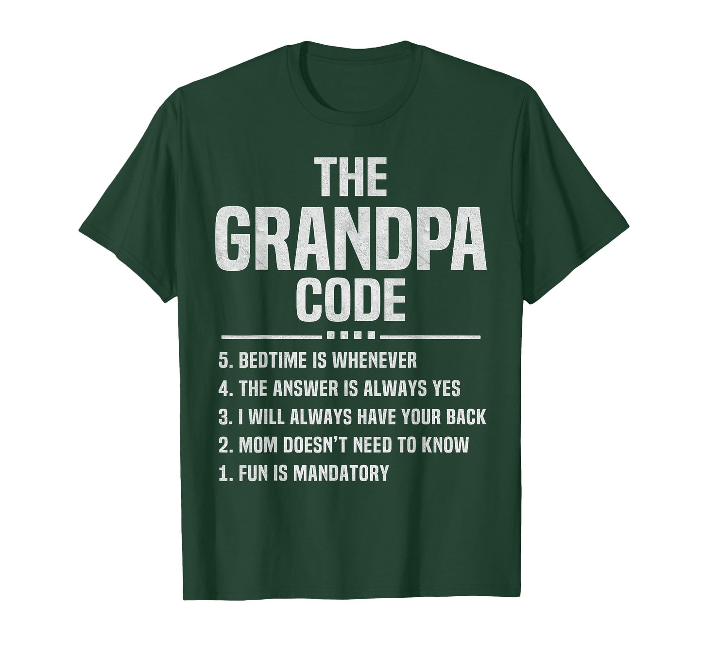 The Grandpa Code Cool Grandfather Joke Fathers Day Funny T-Shirt
