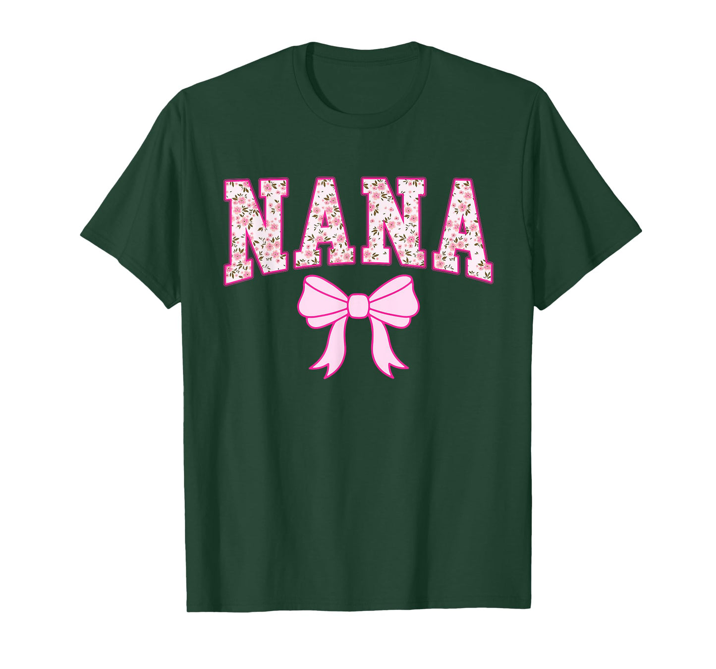 Nana Coquette Bow Pink Aesthetic Mother's Day Grandma Life T-Shirt