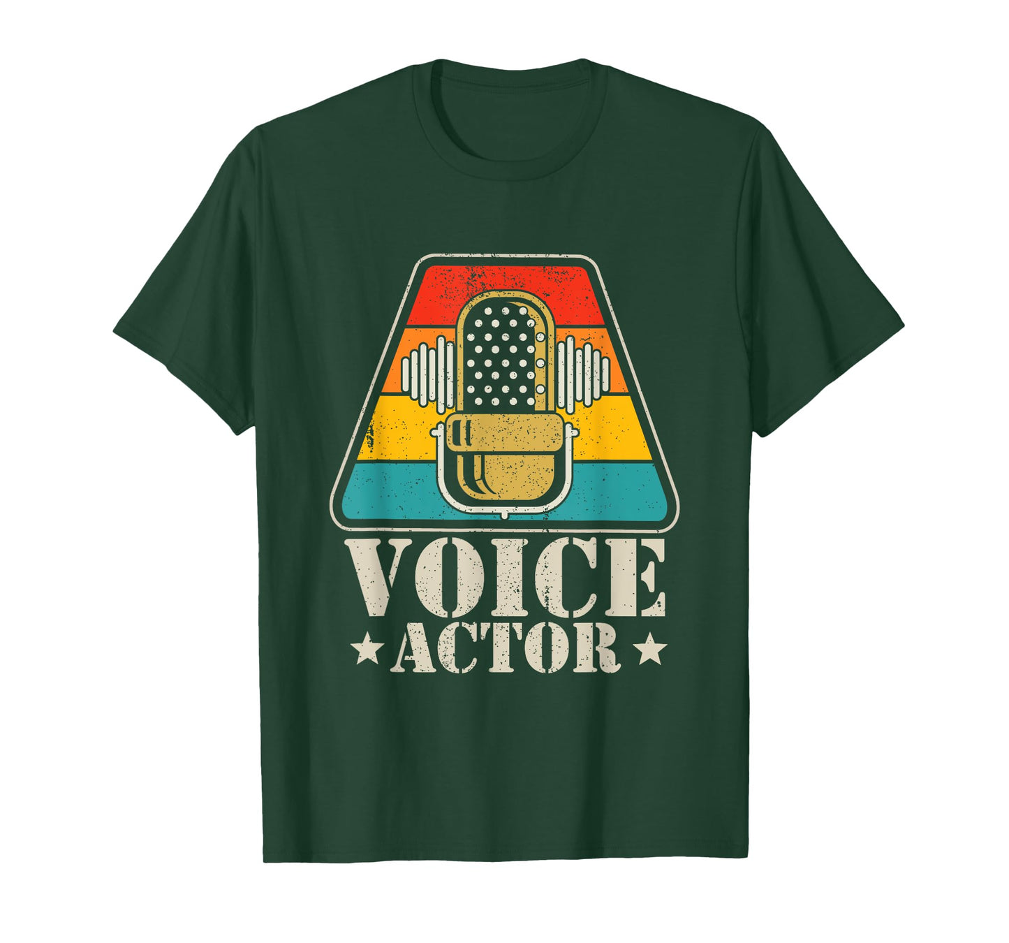Voice Actress & Voice Actor Gift Tee Unisex-Adults & Unisex-Kids Retro Vintage Voice-Over Artist / Voice Acting T-Shirt Black Small Short Sleeve T-Shirt