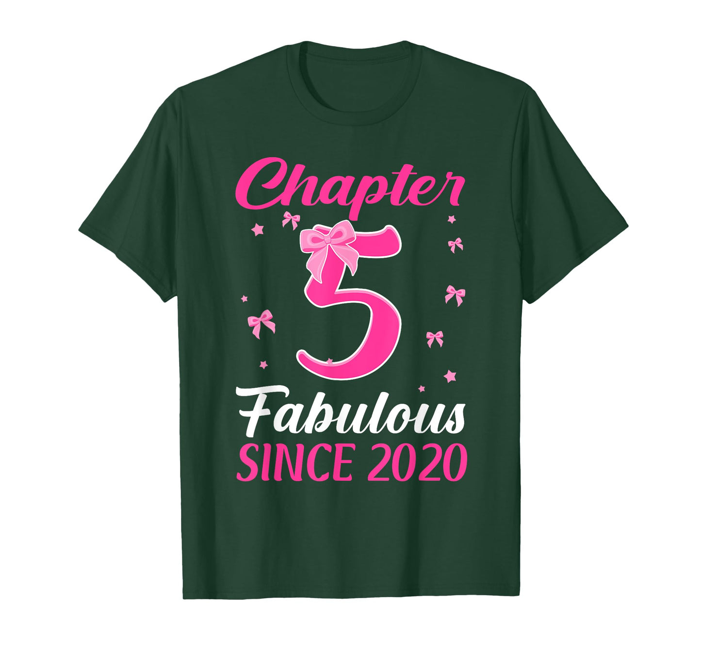 Chapter 5 Fabulous Since 2020 Happy 5th Girl Birthday T-Shirt