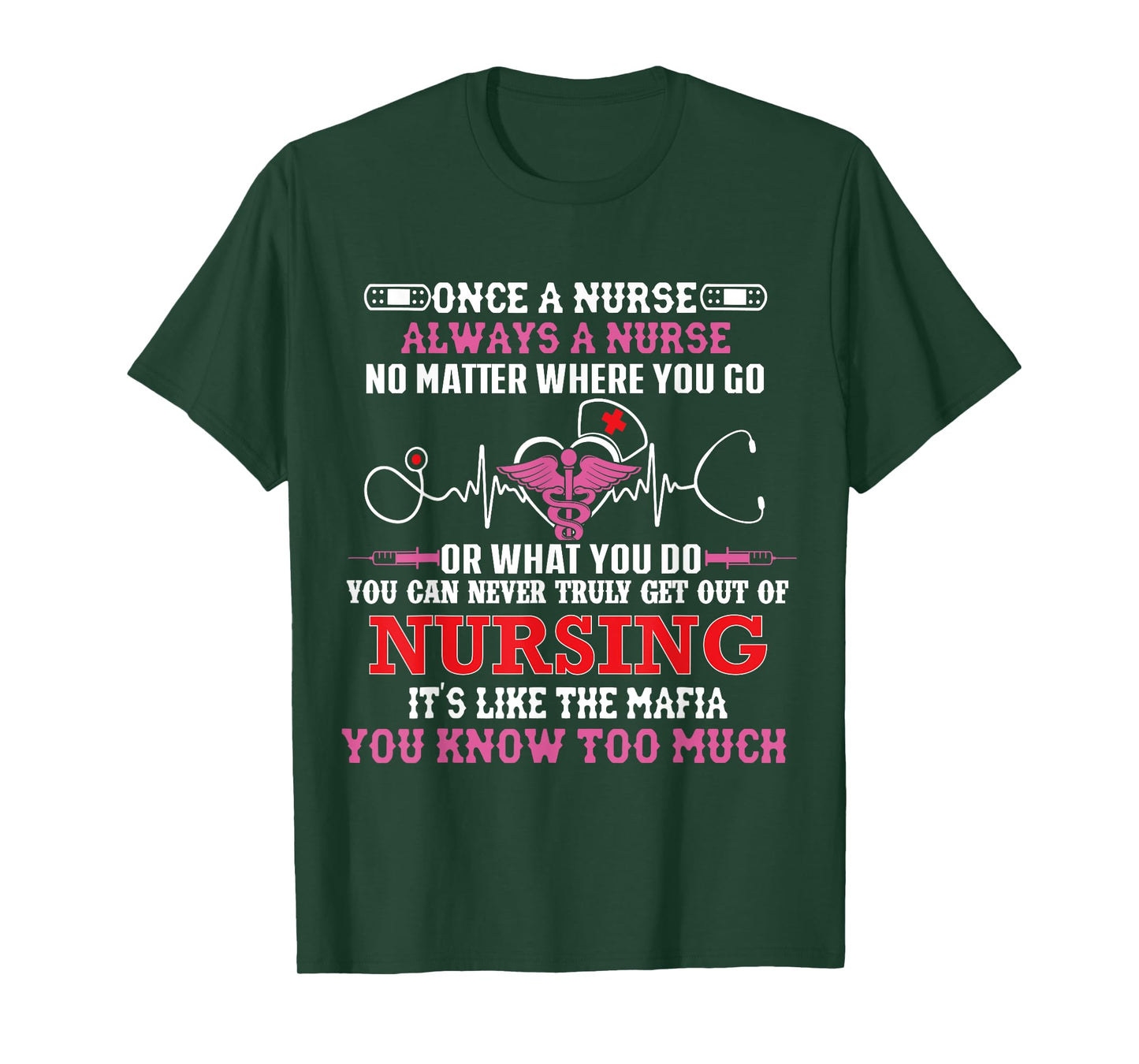 Once A Nurse Always A Nurse Where You Go Or What You Do - RN T-Shirt