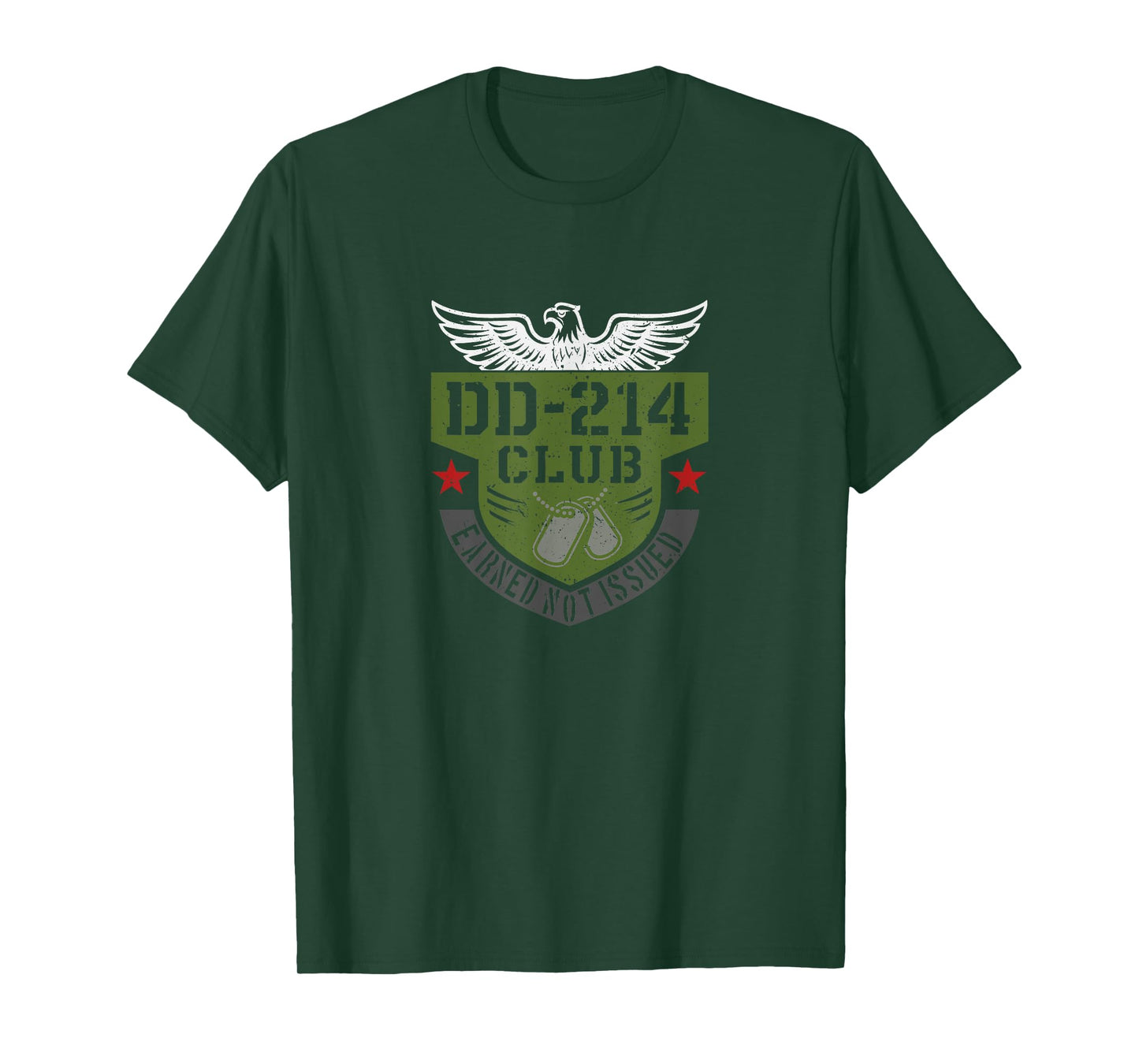 DD-214 Club Earned Not Issued Military Veteran Pride Graphic T-Shirt