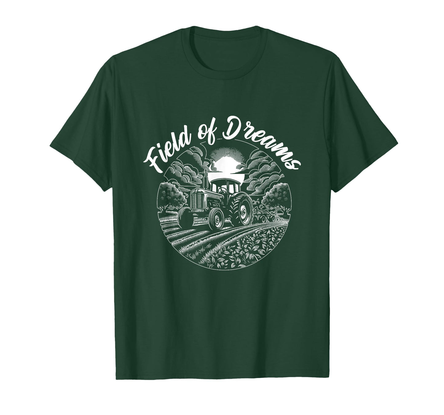 Dream Farm Farming Gift Idea Unisex-Adult T-Shirt Black Small Short Sleeve Classic Fit Field Of Dreams Farmer Tractor Enthusiast