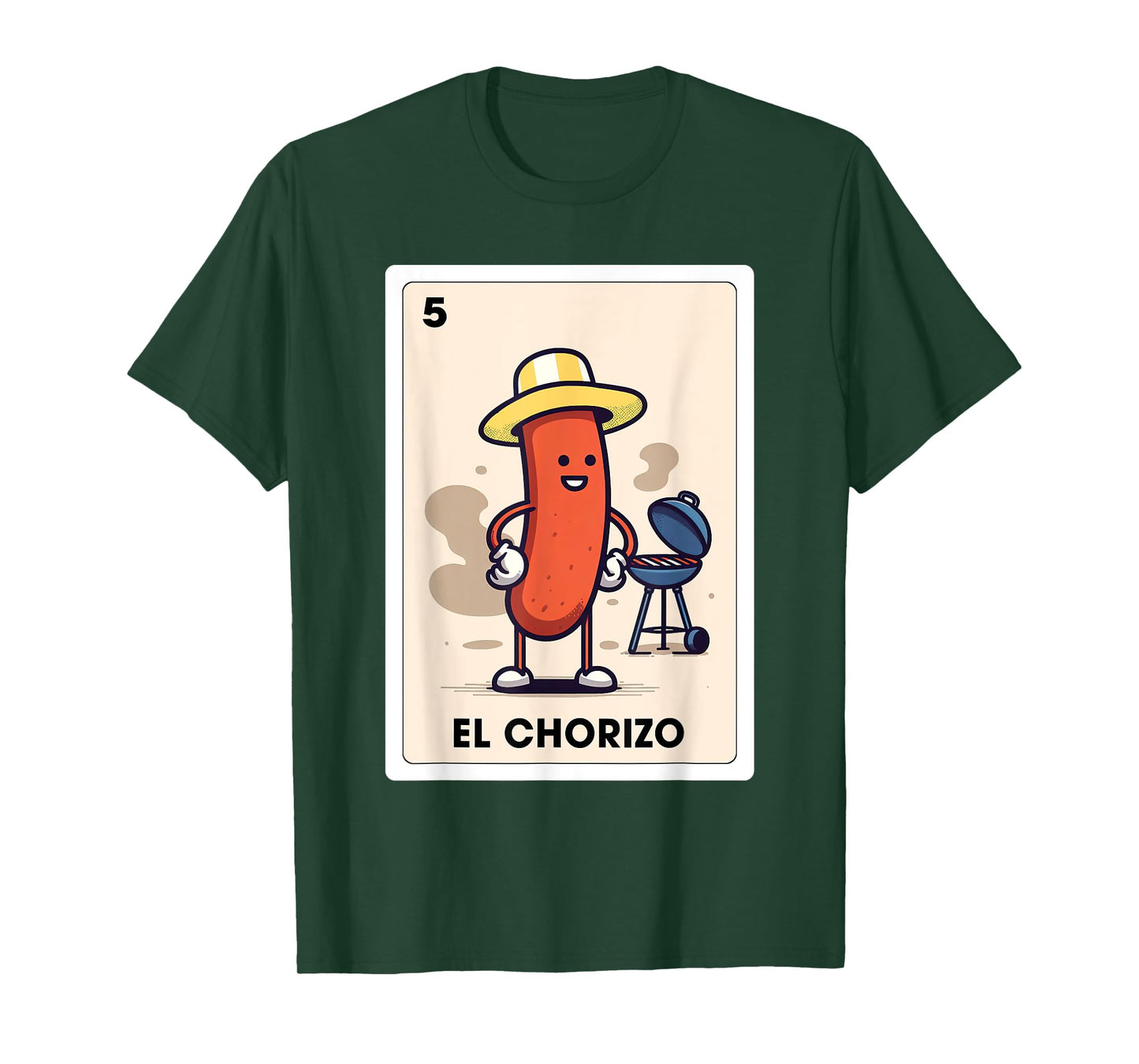 Mexicana Sausage Lover BBQ El Chorizo Mexican Bingo Card T-Shirt