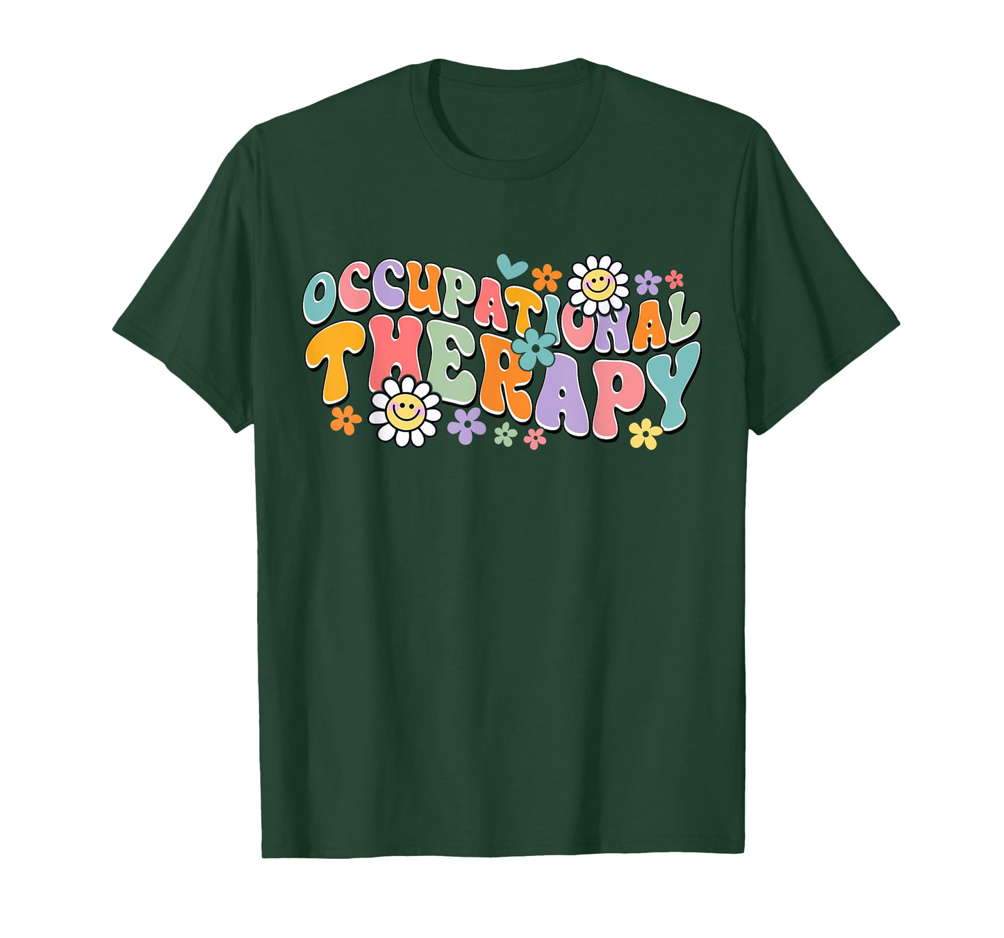 Floral Occupational Therapist OT Assistant Pediatric Therapy T-Shirt