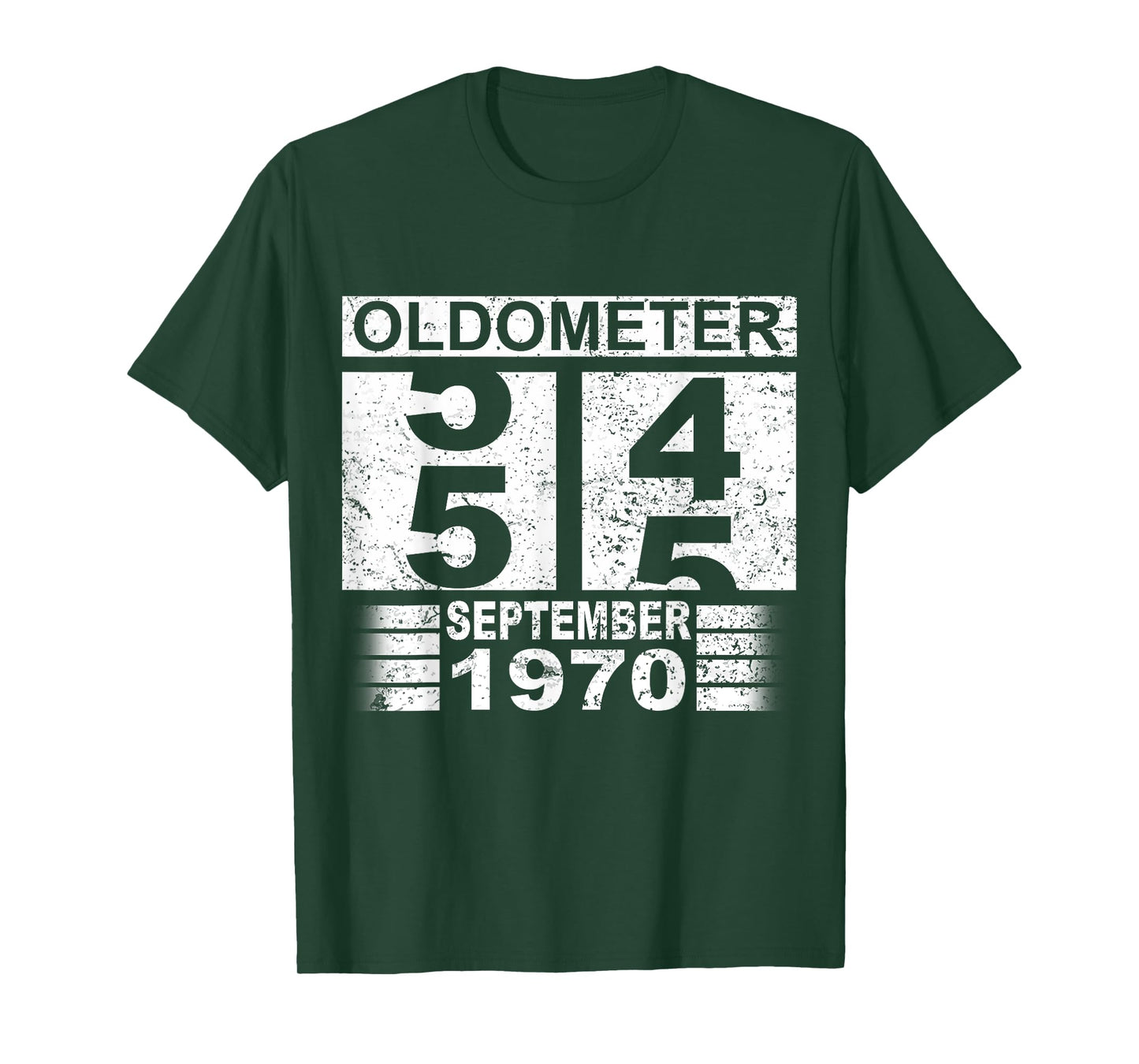 Oldometer 54-55 Born in September 1970 Funny 55th Birthday T-Shirt
