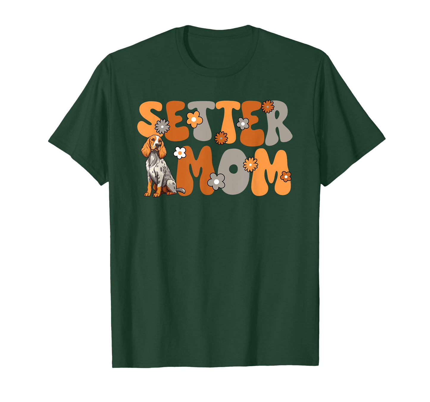 English Setter Groovy World's Best Setter Mom T-Shirt