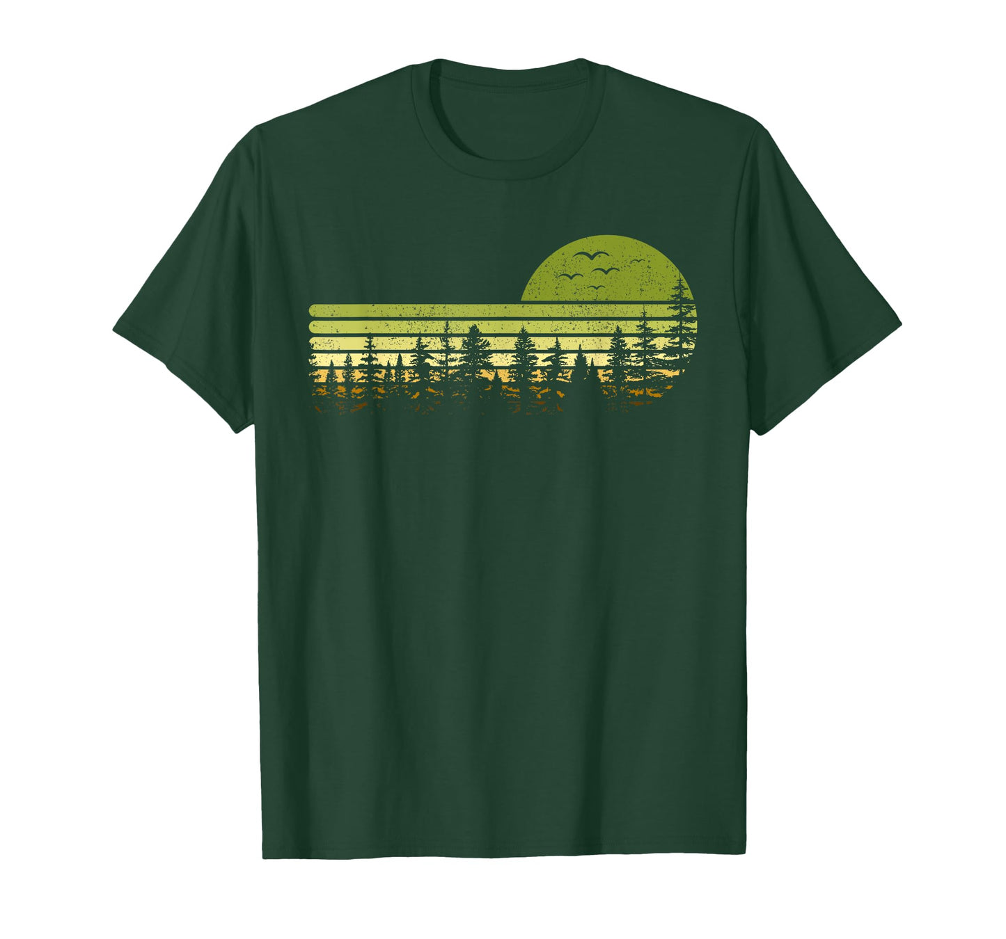 Trees Reflection Wildlife Nature Forest Outdoor Vintage T-Shirt