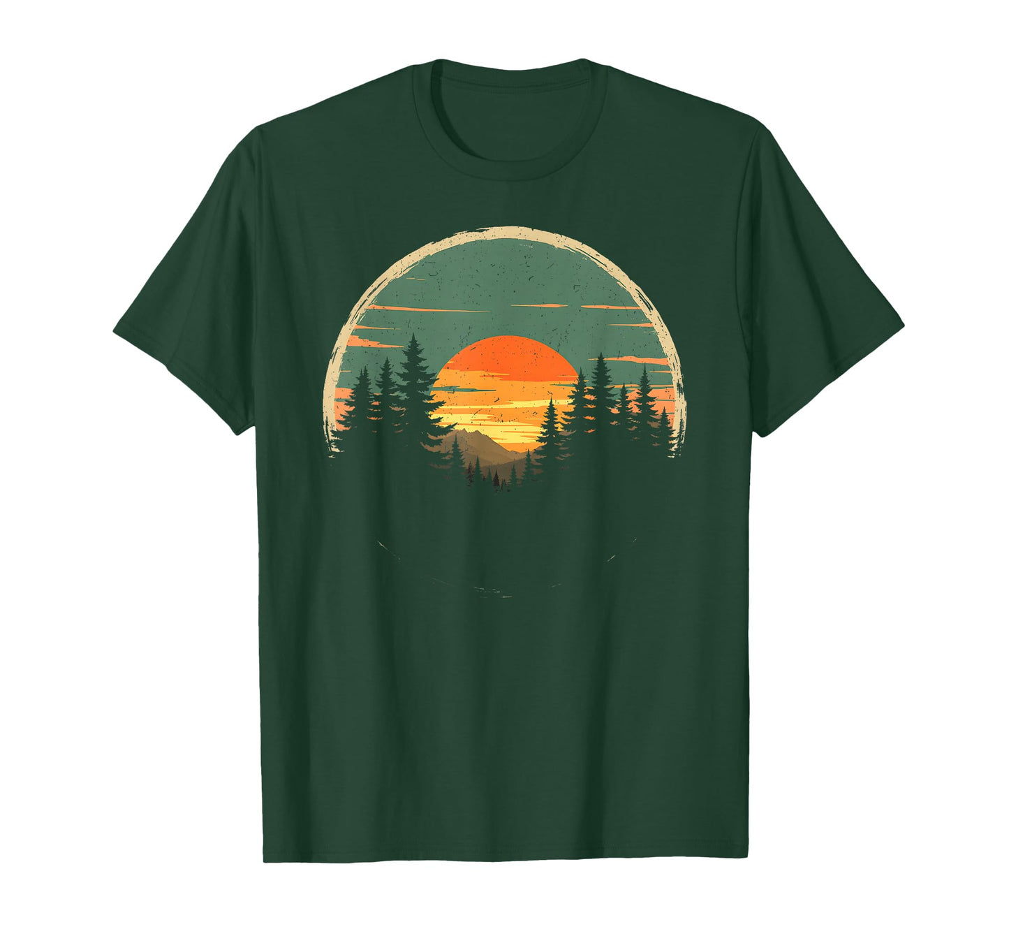 Retro Forest Trees Wildlife Nature Vintage Forest T-Shirt