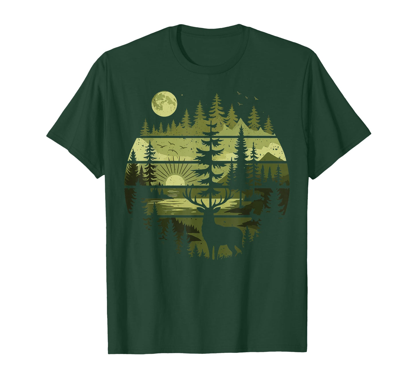 Forest Retro Nature Wildlife Outdoor T-Shirt