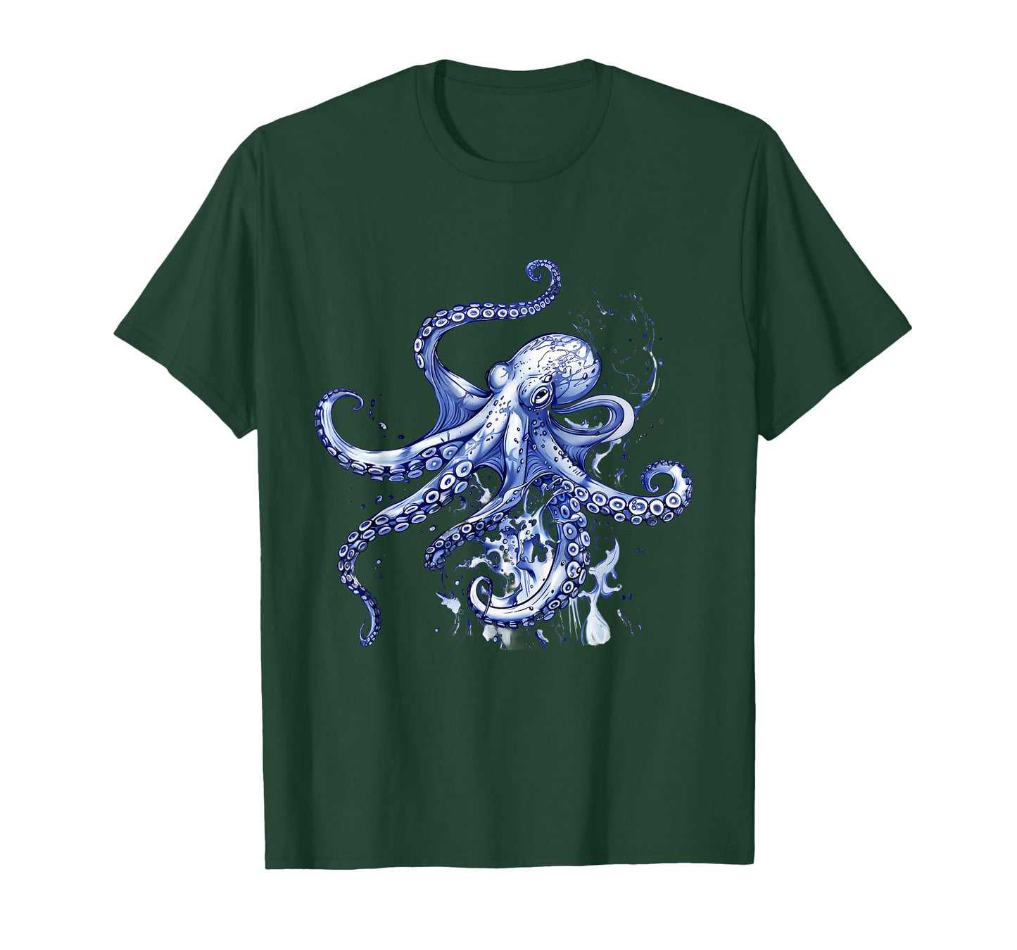 Octopus Ocean Sea Animal Marine Mammal Sea Creature Motif T-Shirt