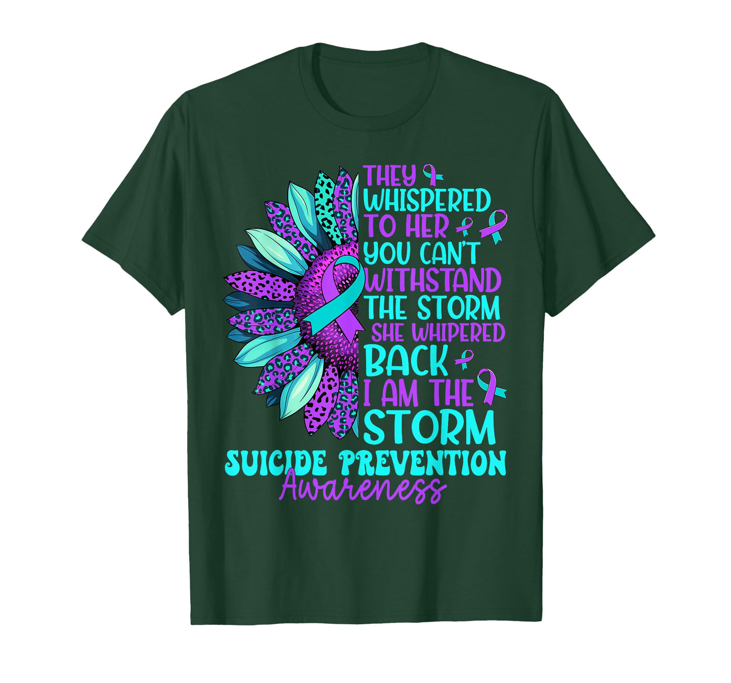 Vintage Sunflower Suicide Prevention Awareness Men Women T-Shirt