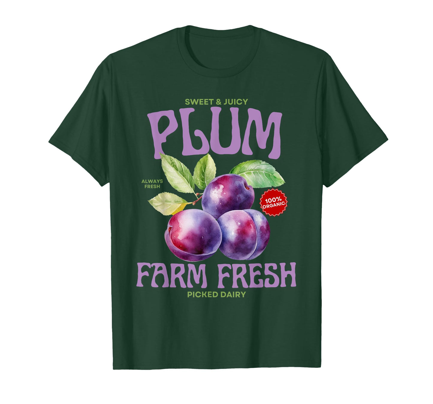 Plum Farm Fresh Farmers Harvest Organic Vintage T-Shirt