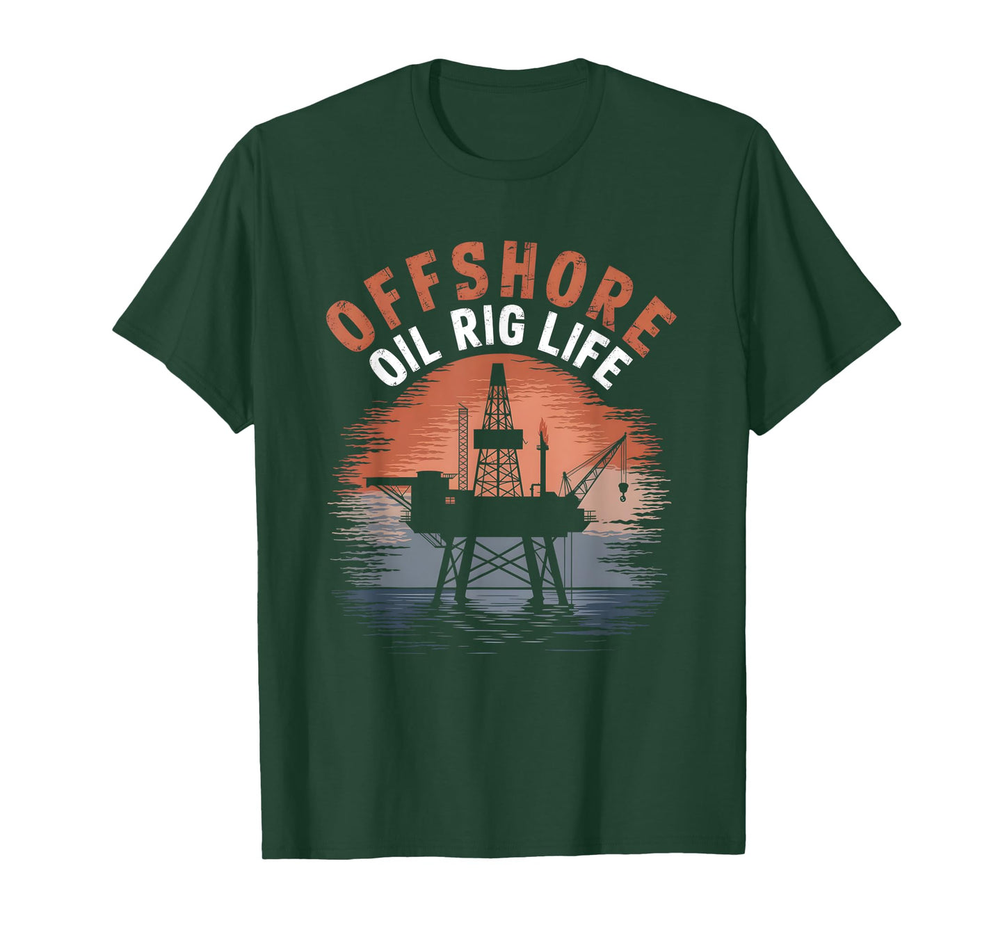 Offshore Oil Rig Life Living Rough Oilfield Worker T-Shirt