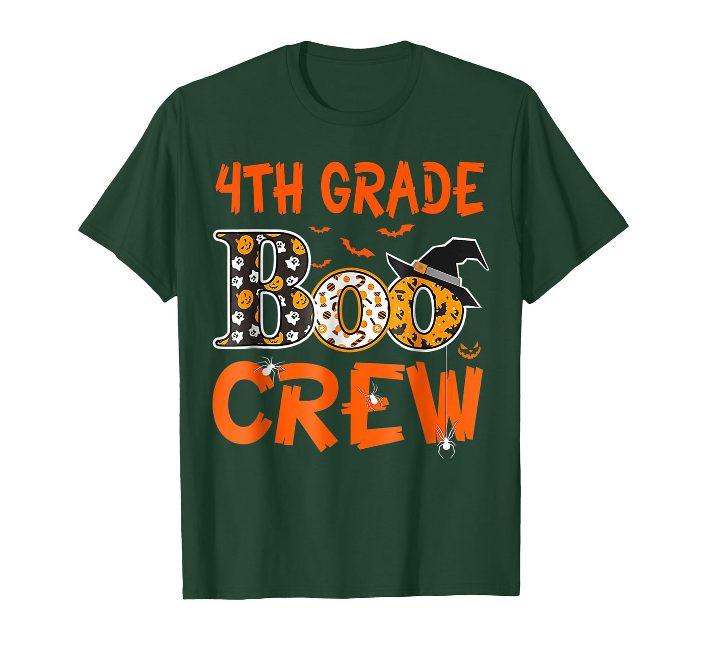 4th Grade Boo Crew Teacher Student Funny Halloween T-Shirt