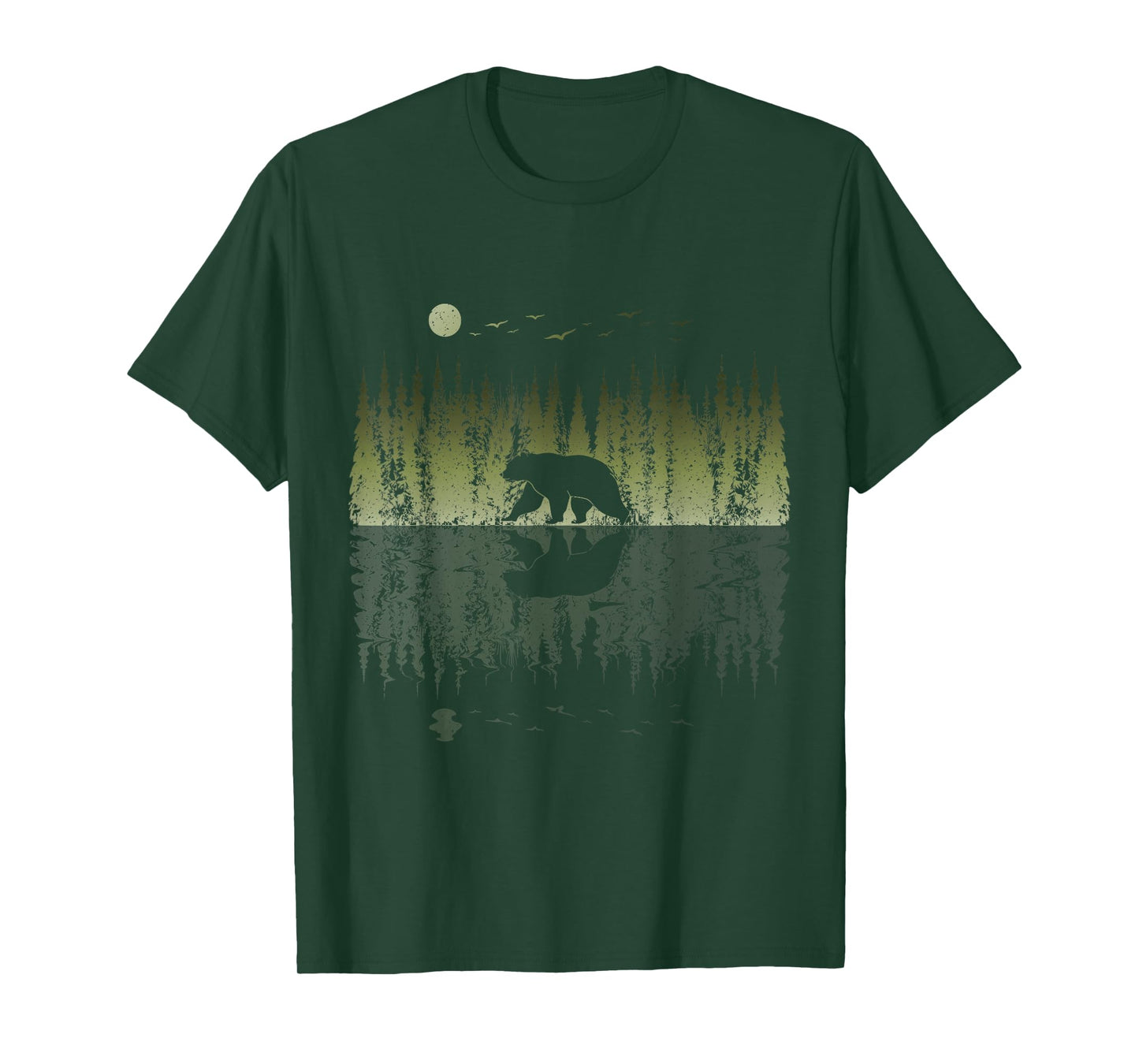 Outdoor Trees Reflection Wildlife Nature Animal Bear Forest T-Shirt