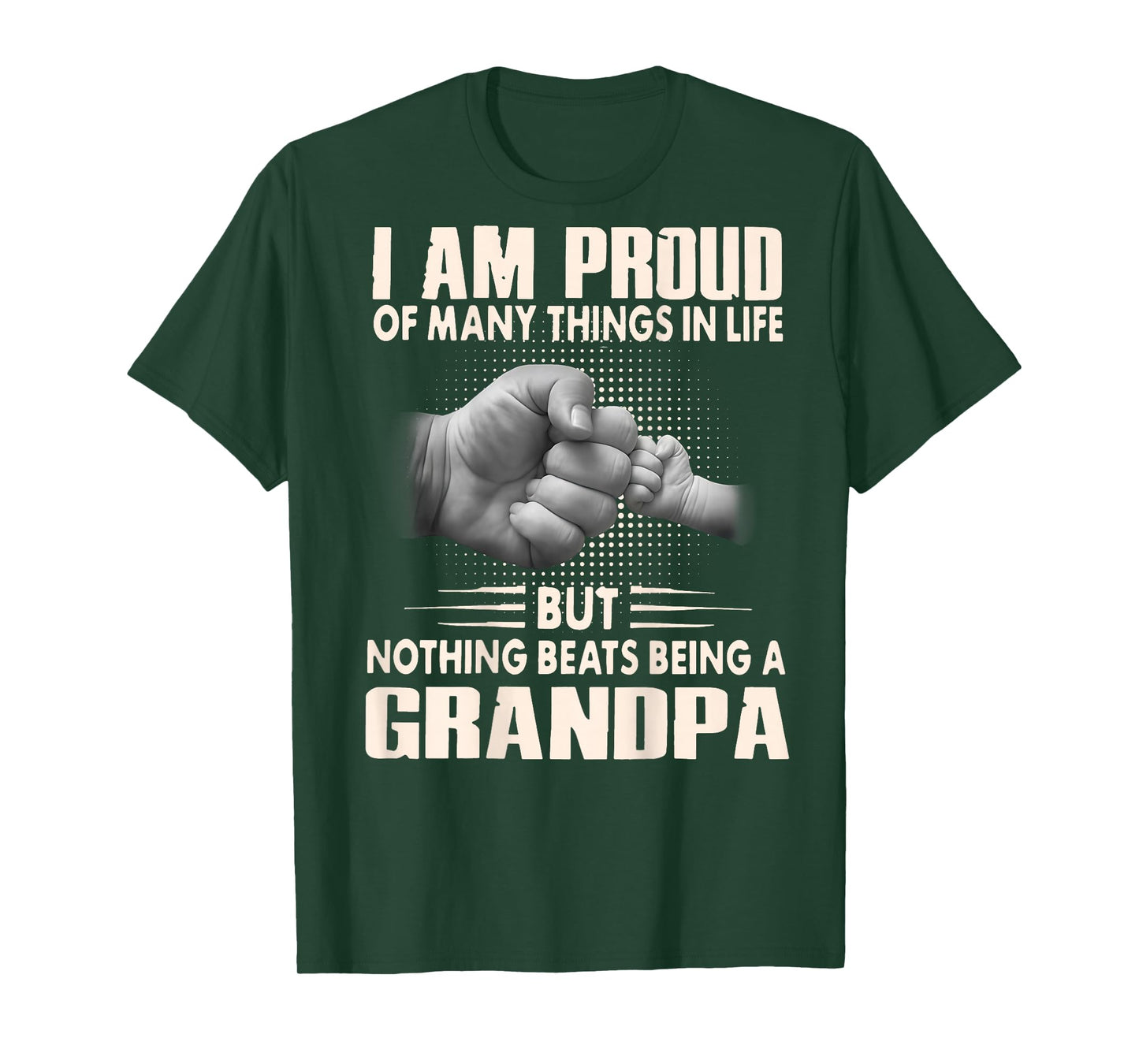 ON Back I'm Proud of Many Things Nothing Beats Being Grandpa T-Shirt