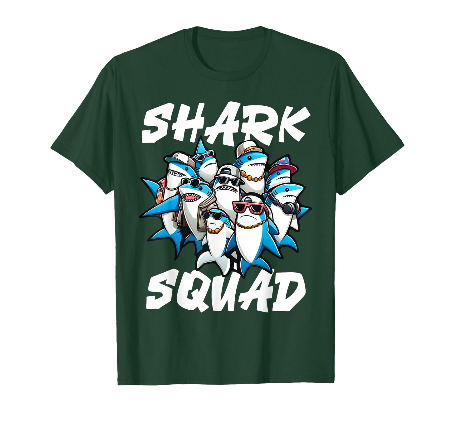Cool Shark Shark Squad Beach Funny Shark T-Shirt