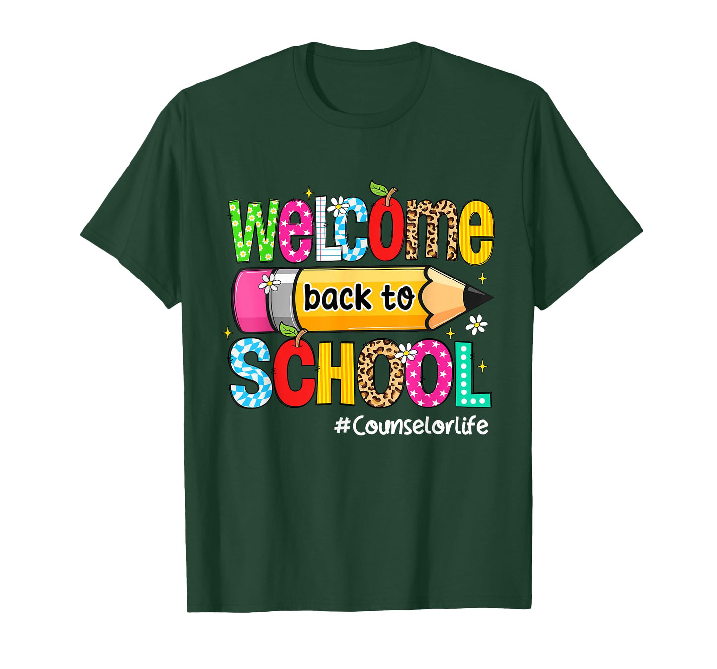 Welcome Back To School Counselor Life Leopard T-Shirt