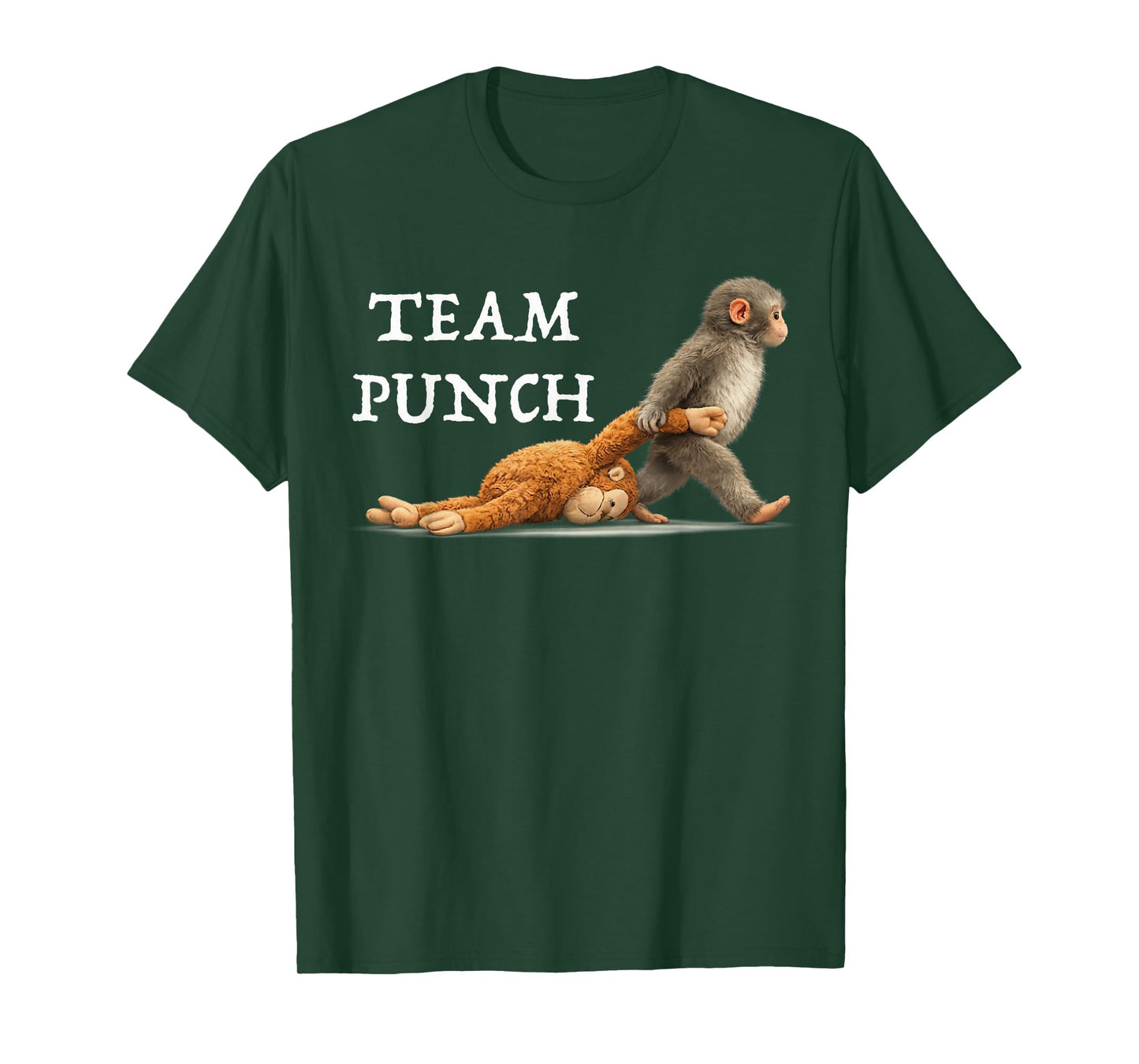 Men Women Kids Cute Monkey Punch T-Shirt - T-Shirt | Forest