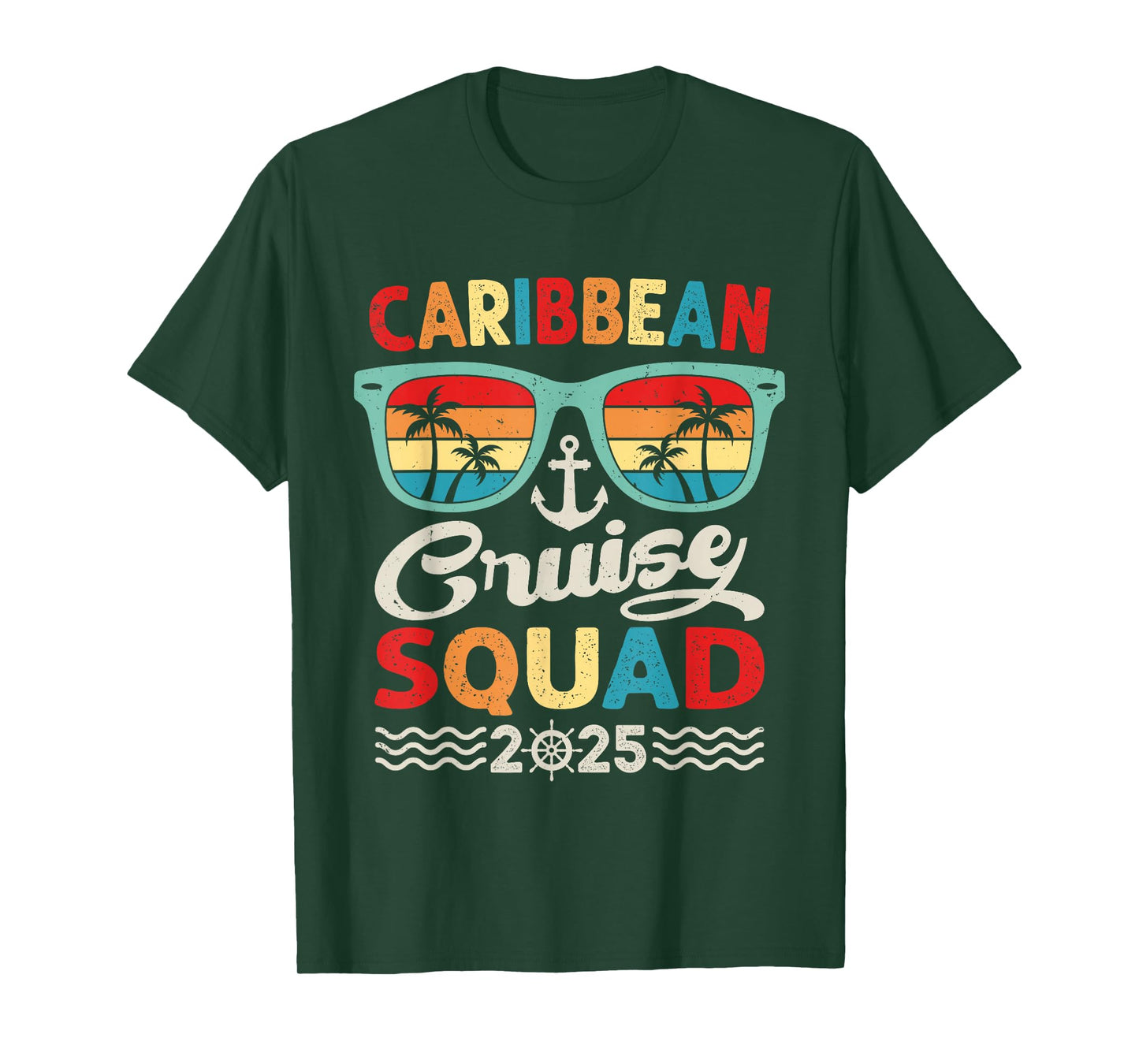 Caribbean Cruise Squad 2025 Family Vacation Trip Matching T-Shirt