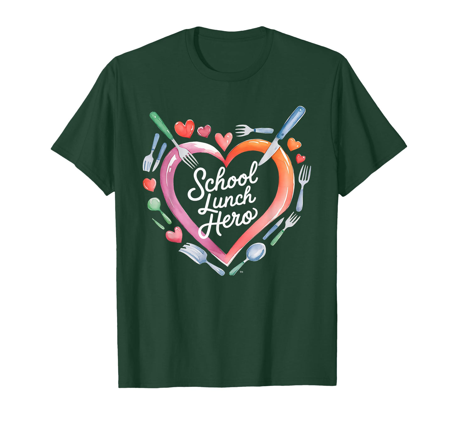 Lunch Hero Squad Heart a Cafeteria worker School lunch hero T-Shirt