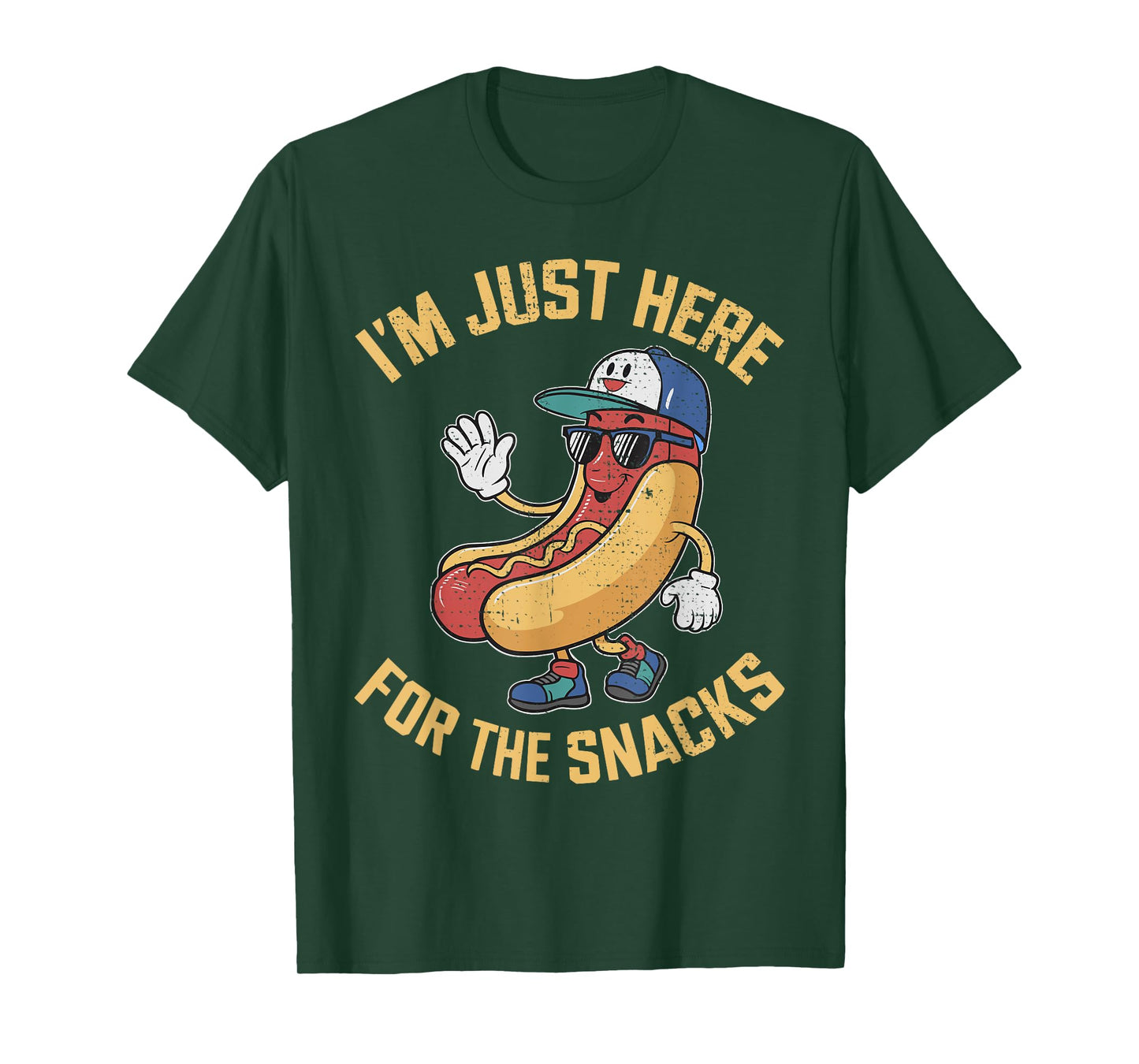 Funny I'm Just Here For The Snacks Football T-Shirt