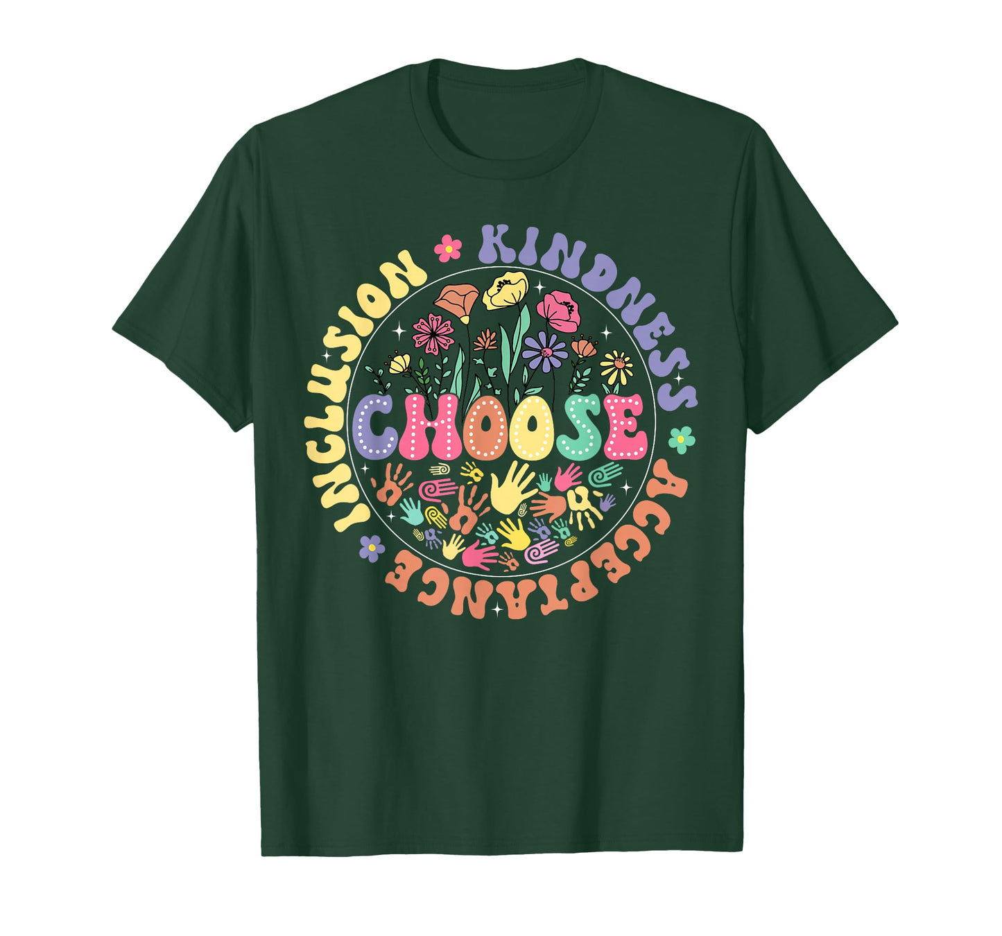 Choose Kindness Acceptance Inclusion Unity Day Floral T-Shirt
