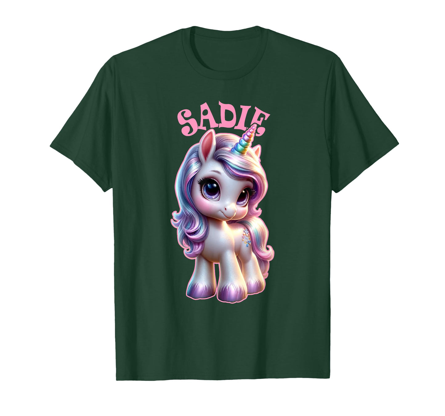 Sadie Cute Unicorn Design for Girls Name Sadie T-Shirt