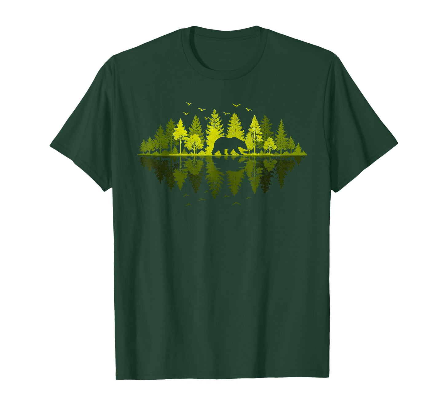 Trees Reflection Wildlife Nature Animal Bear Outdoor T-Shirt