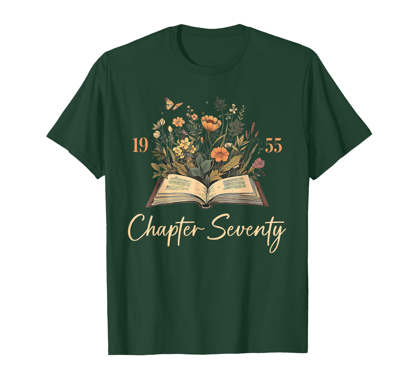 1955 Chapter Seventy 70th Birthday Wildflower Book 70 Yr Old T-Shirt