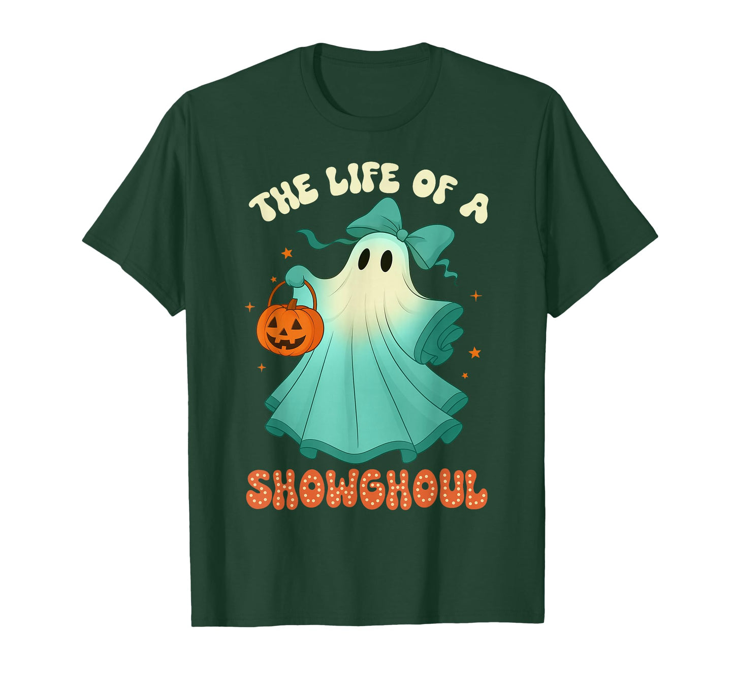 The Life of A Showghoul Retro Halloween Spooky Girls T-Shirt