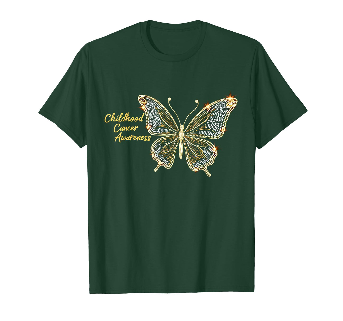 Childhood Cancer Awareness Butterfly Warrior Supporter T-Shirt
