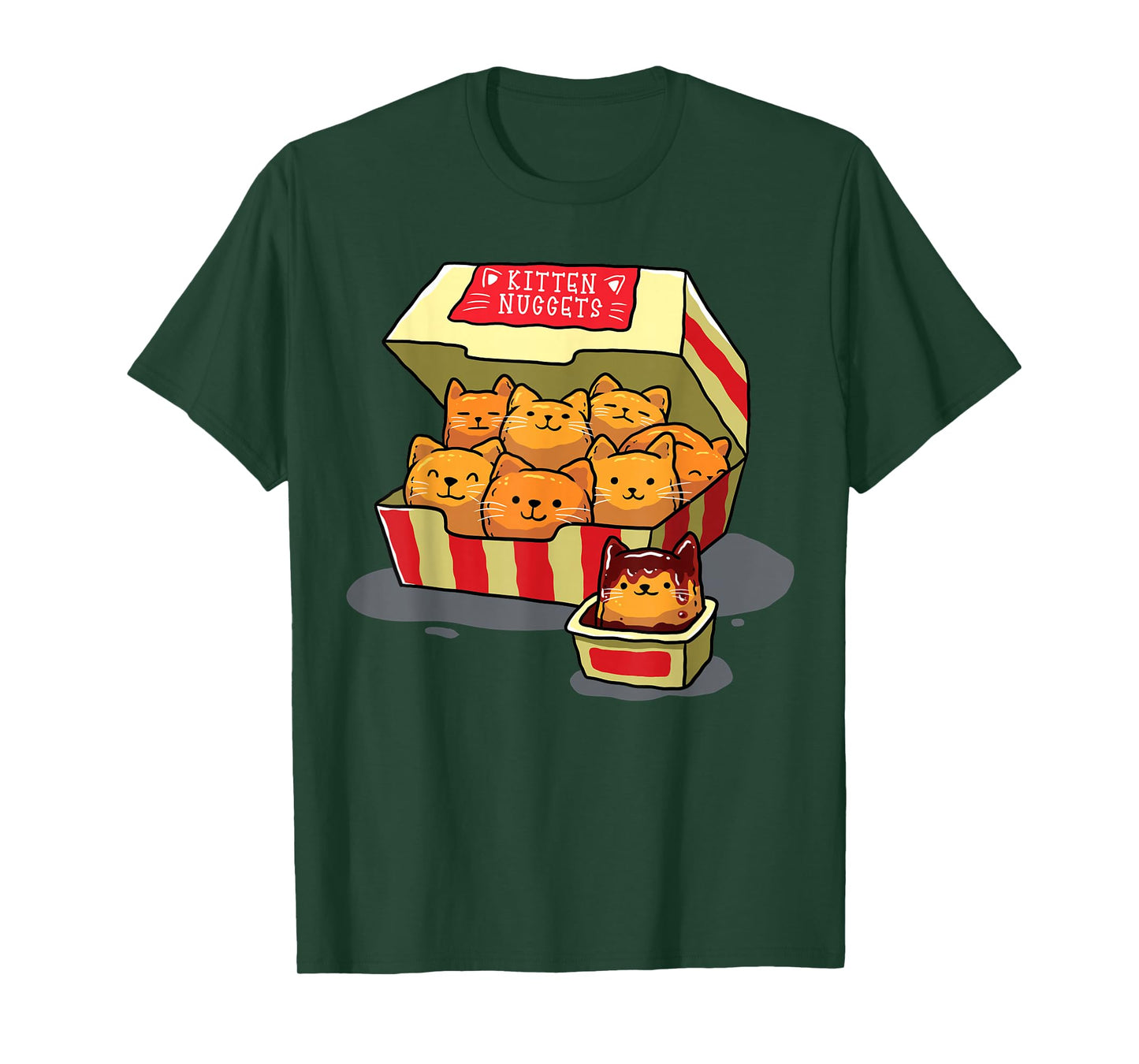 InGENIUS Funny Cat Owner Shirts & Gifts Kitten Nuggets Food Pun Cat Lover Gift Chicken Nuggets Unisex-Adults T-Shirt Black Small