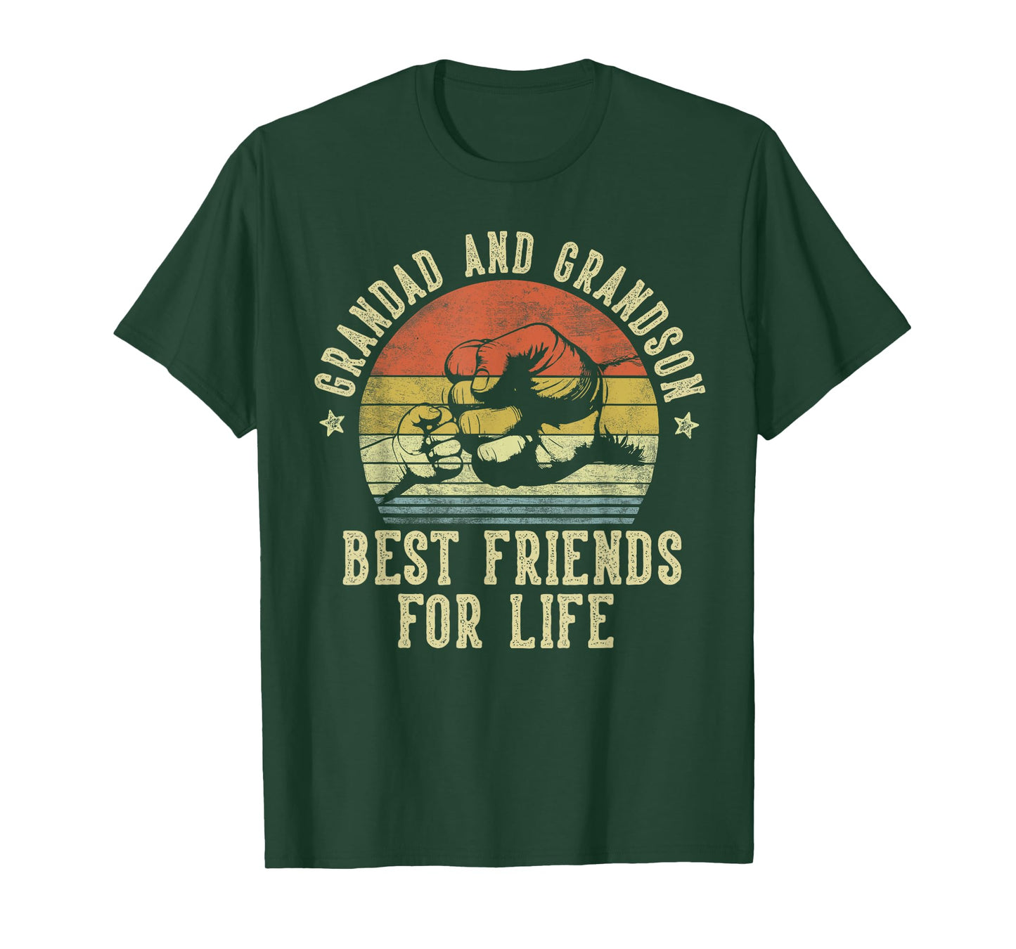 Grandad and Grandson Best Friends for Life Funny Grandad T-Shirt, Small, Black