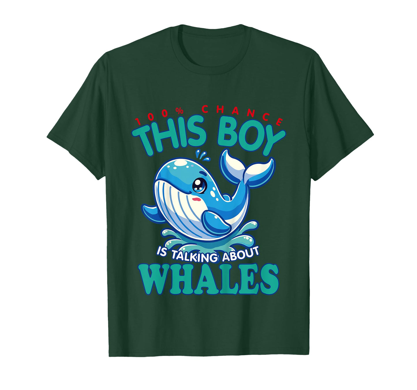 Kids Whale Lover - 100% This Boy Talks About Whales T-Shirt