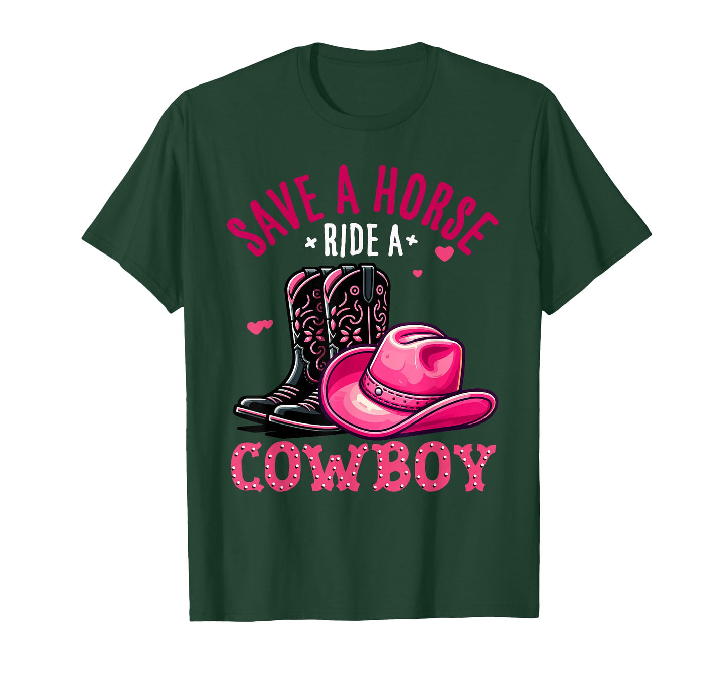 Save A Horse Ride A Cowboy Western Country Life Cowgirl T-Shirt