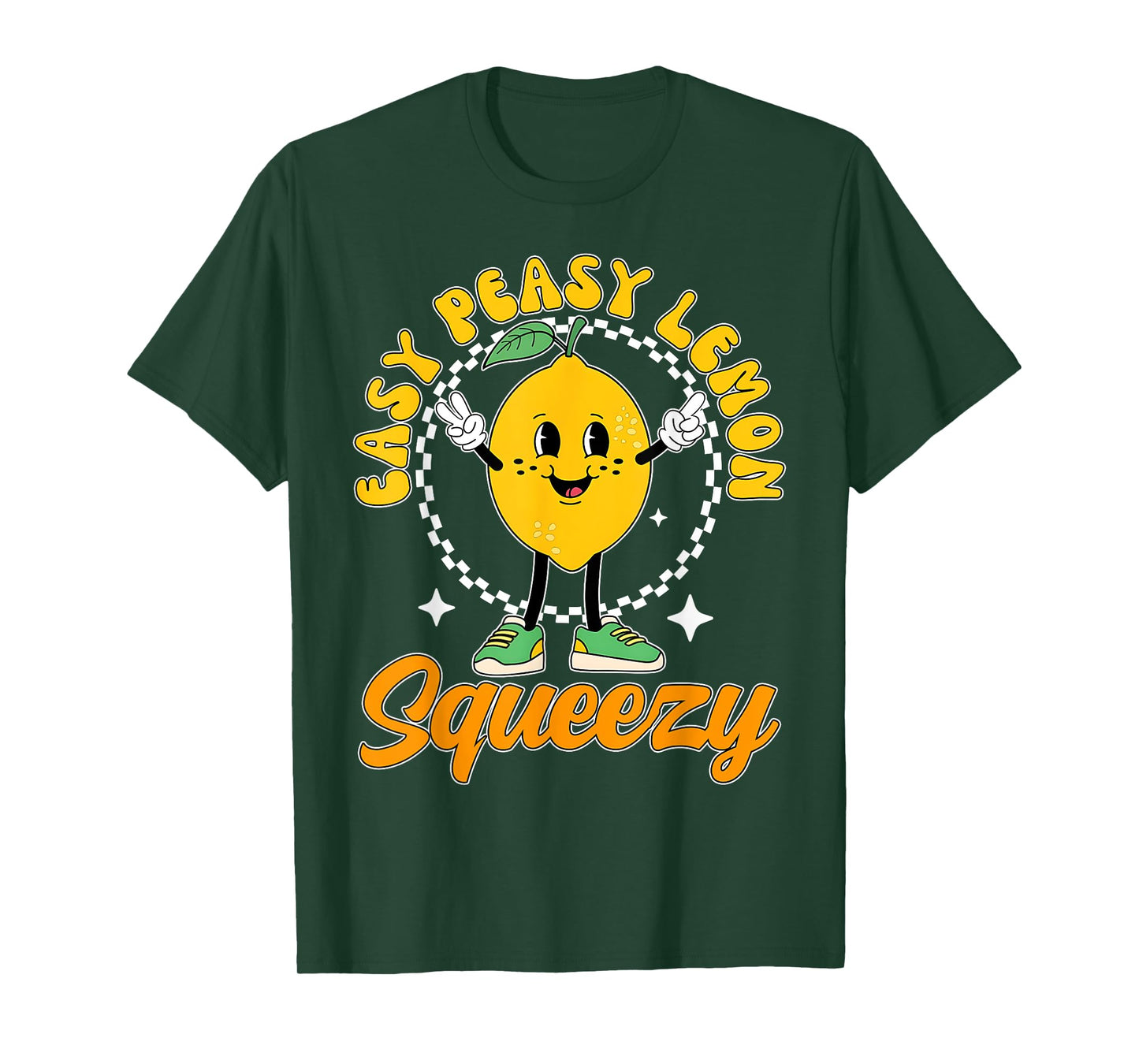 Retro Groovy Easy Peasy Lemon Squeezy Hello Summer Vacation T-Shirt