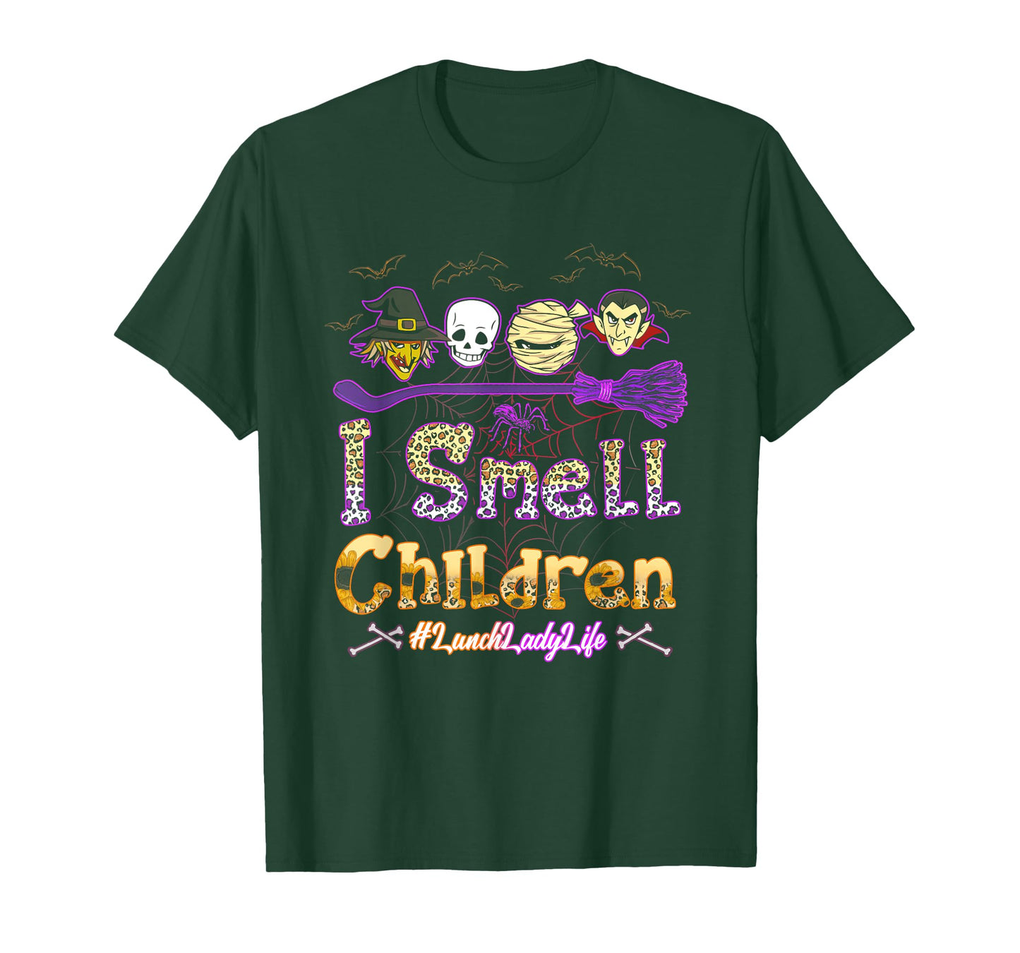 I Smell Children Lunch Lady Life Halloween Lunch Lady Witch T-Shirt